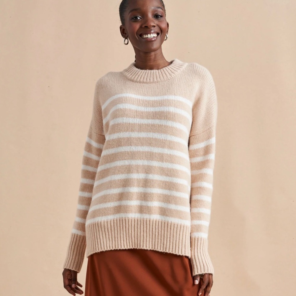 La Ligne Marin Sweater Sz Medium Camel